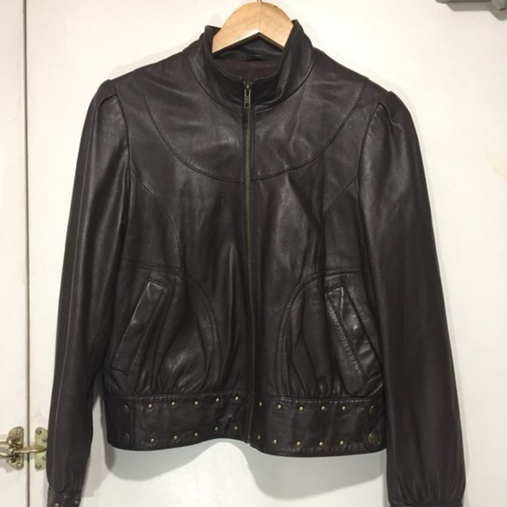 MARK SPENCER LIMTED COLLECTION LEATHER JACKETS SIZE 14 - Picture 2 of 7